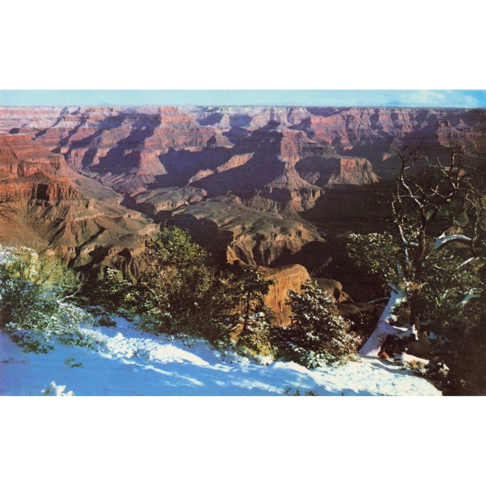 Grand Canyon National Park West Rim Drive Arizona Fred Harvey Vintage Postcard